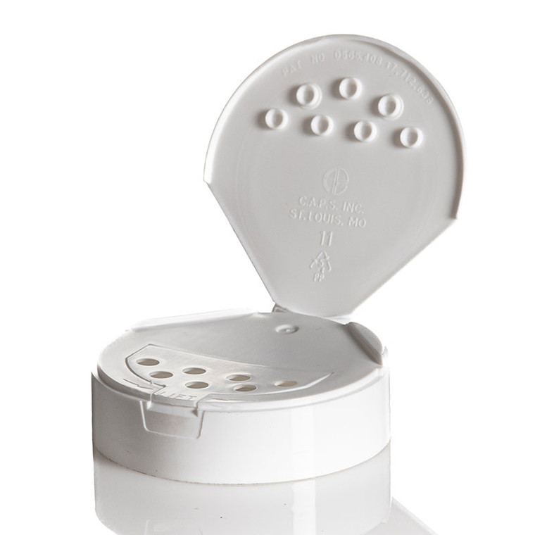 White spice cap for plastic jar