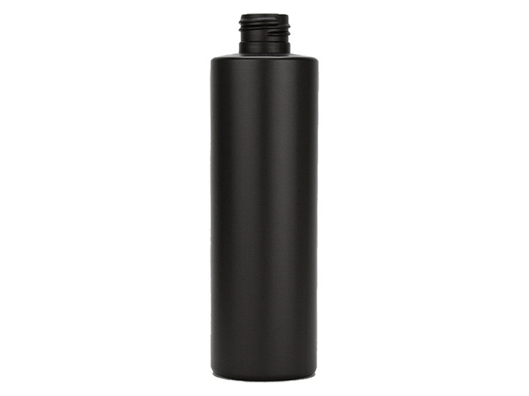 black 8 oz cylinder bottle